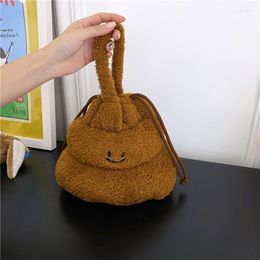 Evening Bags Women Spoof Poop Plush Shoulder Bag 2023 Cute Cartoon Handbag Girl Funny Doll Mini