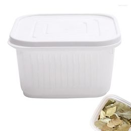 Storage Bottles Drain Fresh Box Refrigerator Food Containers Keep Fruit Portable Round Freshness Preservation Seal