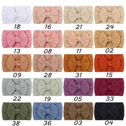 Hair Accessories 40pc/lot Cable Knit Nylon Girls Headband Top Knotted Baby Elastic Bands Headwear Infant Head Wraps