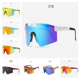 Cycling Sunglasses Outdoor Eyewear Sports Polarised Driving Glasses Men Women Mtb Road Bike Eyewear Ski Glassesbov4 RED lens tr90 frame uv400 protection PITS-01