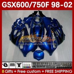 Body For SUZUKI KATANA GSX600F GSXF600 GSXF750 GSXF 600 750 CC 98 99 00 01 02 169No.15 600CC 750CC GSX750F GSXF-600 GSXF-750 1998 1999 2000 2001 2002 Fairing blue stock