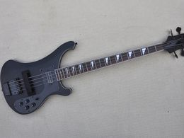 Matte Black 4 strings 4003 electric bass guitar with Triangle Inlay,Rosewood fretboard,Can be Customised