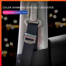 Luxurious 2pcs Universal Car Safety Seat Belt Buckle Clip Seat Belt Stopper Car Seat Belt Fixing Clips Bling Car Assessoires for Woman