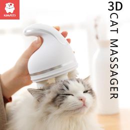 Grooming KIMPETS Electric Massage Cat Automatic Massager USB Charging Pet Dog Scratching Device Small Paw Touch Hair Comb Pet Supplies