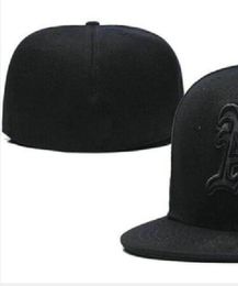 Ready Stock Wholesale High Quality Men's Oakland Sport Team Fitted Caps LA AS Flat Brim on Field Hats Full Closed Design Size 7- Size 8 Fitted Baseball Gorra Casquette A0