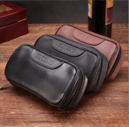 Smoking Pipes Dual position large capacity tobacco bag accessories portable soft heather wood pipe bag