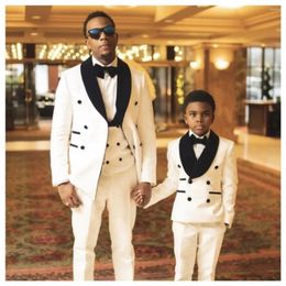 Men's Suits Wedding Boy Floral Jacquard Blazer With Black Velvet Shawl Lapel Fashion Design Groom Prom Dress 2 Pieces Jacket Pants