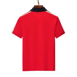 2023 Men Polo Shirt Luxurious Short Sleeve Panel Colourful High end 100% Cotton Classic Letter Casual Polo Collar