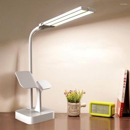 Table Lamps LED Two-Head Desk Lamp USB Rechargeable Dimming 3 Lights Adjustable Suitable For Office Reading Bedside Touch