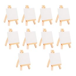 Supplies 12Pcs Artists Mini Easel +3 Inch X3 Inch Mini Canvas Set Painting Kids Craft Diy Drawing Small Table Easel for School