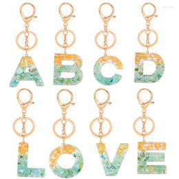 Keychains Voikukka Jewellery 26 English Alphabet Resin Acrylic Letters Pendant Keychain Bag Car Keyring For Women Wholesale