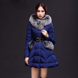 Women's Wool & Blends High Quality Women Winter Coat Jacket With Real Fur Down Hooded Plus Size Cloak 2023 Womens Cape Duck Woman Coats Jack