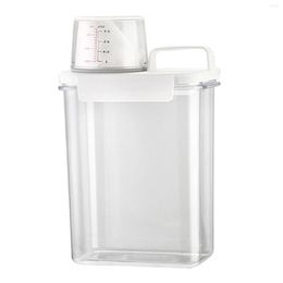 Storage Bottles Detergent Moisture-proof Transparent Lifting Washing Care Supplies Packaging PET Sealed Tank Measuring Cup