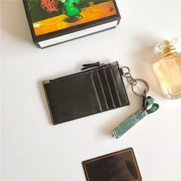 Designer Card Holder Wallets Printed Pattern Men Passport Cases Holders Wallet Credit Business Cards Card With Metal Keychain Women