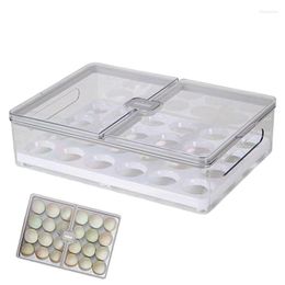 Storage Bottles Egg Holder For Refrigerator 24-slot Container With Ventilation Hole Tray Drawer Sort