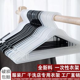 Hangers & Racks Transparent Plastic Clothes Hanger Disposable Dry Cleaning Shop Hanging Rack Stall With Support