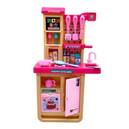 Kitchen Kids Toys Cute Miniature Dollhouse Furniture Pretend Play Doll Accessories For Barbie DIY Children Game Birthday Gift