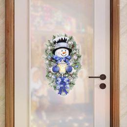 Wall Stickers Glass Window Showcase Beautiful Christmas Snowman Room Decoration Self-adhesive Home