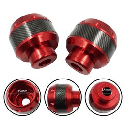 All Terrain Wheels Parts 2PCS Red Motorcycle Wheel Slider Protector Frame Crash Fairing Guard Falling Protection Pad For Mopeds Scooter