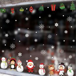 Wall Stickers 2023 Christmas Santa Claus Window Removable Decal Home Shop Xmas Decor