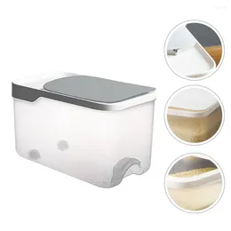 Storage Bottles Rice Container Food Dispenser Bin Bucket Flour Containers Kitchen Grain Cereal Box Dog Airtight Dry Sealed Tank Holder
