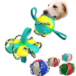 Toys Pet Dog Toy Football Training Agility Multifunctional Dog Soccer Pet Flying Saucer Ball Toy Outdoor Interactive Toy Dog Supplies