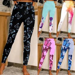 Active Pants Women Casual Fashion Tight Sports Yoga Colorful Flower Butterfly Print Leggings Maternity Clothes Womens Boxers