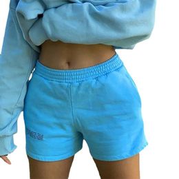 Women's Shorts Harajuku Solid Color Simple Women Loose Sport Autumn Casual Running Biker Korean Lovely Girls Elasticity Short Ins