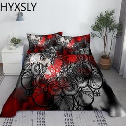 Set Mandala Flowers Bed Sheet Set with Pillowcase 3d Bedding Digital Printing Flat Sheet King Queen Size 2/3pcs Custom Home Textile