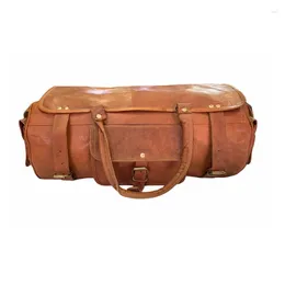 Duffel Bags Leather Travel Luggage Men's European And American Fashion Trends