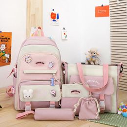 School Bags Trendy Lady Laptop Kawaii Waterproof Backpack Female College Bag Women Harajuku Book Girl Travel Fashion