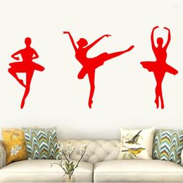 Wall Stickers Art Dancing Girl Sticker PVC Modern Fashion Wallsticker Room Decoration Accessories For Living Decor