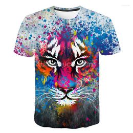 Men's T Shirts Casual Hip-hop 3D Printing Animal/anime Sleeve Round Neck T-shirt Pattern Personality For Men And Women