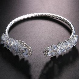 Wedding Bracelets Hot selling zircon bracelet light luxury wind temperament opening shiny bracelet female bracelet