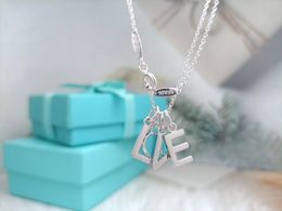 colares de amor da cadeia azul para adolescentes garotas mulheres mamãe, filha de amantes de jóias de jóias de designer de 18k Diamond Unisisex Fashion Party Christmas Wedding Gifts Birthday