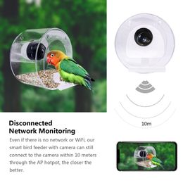 Nests New Bird Feeder With Camera Bird Feeders House With Wireless WiFi Bird Camera 1080p For Outdoor Bird Watching Bird Feeder Aves