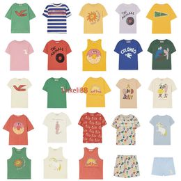 Tshirts EnkeliBB 2023 SS Kids Brand T Shirt Cartoon pattern Children Boys and Girls Casual Tshirt Short Sleeve Cotton made Tops 230506