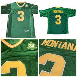 3 Joe Montana 1977 Thrwoback 30º aniversário NCAA Jersey de futebol da faculdade Notre Dame Fighting Irish Jerseys costure