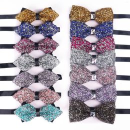 Bow Ties 2023 Item Fashion Wedding Accessories Original Luxury Men's Bowtie Suit Rhinestone Necktie Groom Tie Father's Day Gifts