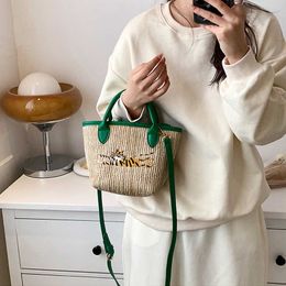Nxy Fashion Ladies Straw Handbags Summer New Travel Beach Crossbody Bags for Women Handmade Weaving Bohemia Tote Bag Female 230424