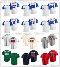 Stitched 2023 Baseball Jerseys 13 Ronald Acuna Jr 44 Hank Aaron 28 Matt Olson 27 Austin Riley 1 Ozzie Albies 8 Eddie Rosario 54 Max Fried 23 Michael Harris II Sean Murphy