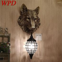 Wall Lamp WPD Modern Wolf Bedside Light Creative Decorative Crystal Sconces Led For Home Living Room Porch