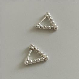 Stud Earrings Kinel 925 Sterling Silver Original Certified Geometric Triangle Round Bead For Women Punk Hip Hop Style 2023 Trending