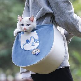 Cat Carriers Pet Puppy Carrier Bag Cats Outdoor Travel Dog Shoulder Leather Single Comfort Sling Handbag
