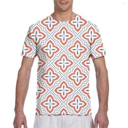 Men's T Shirts 2023 Men Shirt T-Shirt Summer Tops Tees Crew Neck Tshirt Short Sleeve Traditional Ethnic Arabic Turkish Pattern