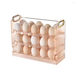 Storage Bottles Refrigerator Egg Box PET Rack Durable Creative Space-saving 3 Layer