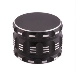 Smoking Pipes Spot aluminum alloy cigarette grinder 4-layer 63MM threaded connection black box independent packaging grinder