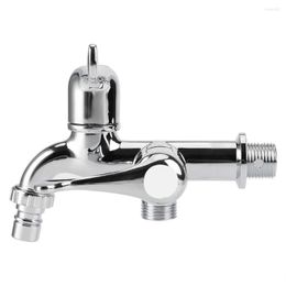 Kitchen Faucets ABS Washing Machine Faucet Sink Basin Water Tap With Double Spout&Handle G1/2 Tail Handle