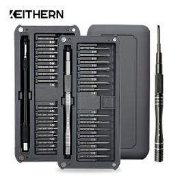Schroevendraaier KEITHERN 30 In 1 Screwdriver Set Magnetic Lengthened S2 Screw Bits Mobile Computer Disassembly Kits Household Repair Hand Tools