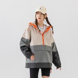Women's Jackets Spring And Autumn Unisex Outdoorjackets Japanese Style 3xl Loose Hooded Coat Fashion Side Zipper Design Overwear